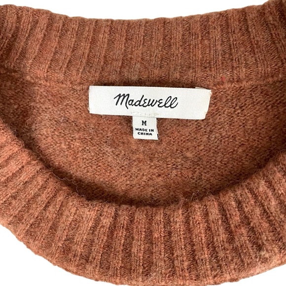 Madewell Payton Coziest Yarn Colorblock Pullover Sweater Alpaca Wool Medium - Picture 9 of 14